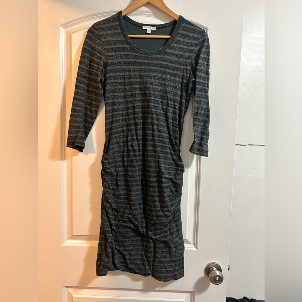 Standard James perse striped 3/4 length dress